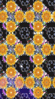 Soyut zarafet, çiçekli arkaplan deseni. Raster Güzel kumaş deseni.