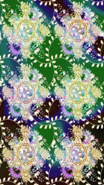 Raster resim. Elle çizilmiş. Güzel kumaş deseni. Doodle çiçekler ve dalları, otlar ve çiçekler.