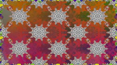 Kahverengi renkli çiçeklerle kusursuz çiçek deseni. Suluboya tarzında kahverengi renkte çiçekler.