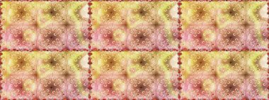 Düz Çiçek Elementleri Tasarımı. Çiçekle kusursuz desen. Renkli Bahar Temalı Kusursuz Arkaplan. Bej renkte çiçekler.