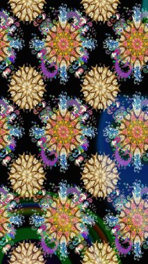 Klasik taslak çizimi. Raster çiçek izi. Raster Yumuşak kumaş deseni. Çiçekli siyah, pürüzsüz desen.