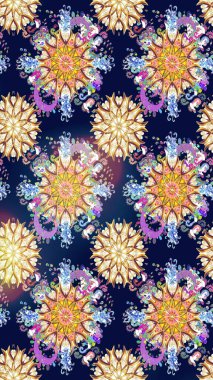 Güzel kumaş deseni. Raster illüstrasyonu. Güzel karalama çiçekleri olan kusursuz çiçek desenleri. Küçük çiçekte sevimli çiçek deseni var..