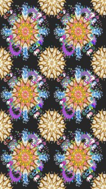 Soyut zarafet, çiçekli arkaplan deseni. Raster Güzel kumaş deseni.