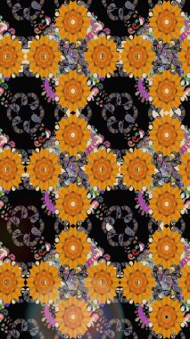 Raster güzel kumaş deseni. Soyut zerafet çiçek arka plan ile seamless modeli.