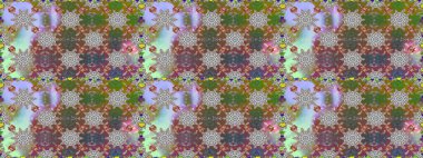 Gri renkli çiçekler. Raster illüstrasyonunda kusursuz çiçek deseni.