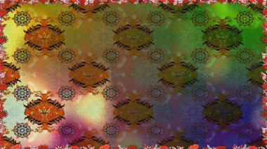 Raster Modaya uygun kumaş deseni. Düz Çiçek Elementleri Tasarımı. Kahverengi renkli şirin çiçek deseni. Renkli Bahar Teması Kusursuz Arkaplan.