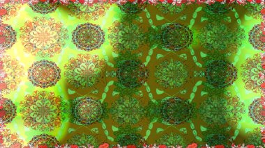 Raster - stok. Yeşil çiçekli kusursuz desen, suluboya çiçek deseni, şirin çiçek, duvar kağıdı, kart veya kumaş için fayanslı.