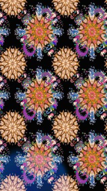 Siyah renkli çiçekler. Küçük çiçekte sevimli çiçek deseni var..