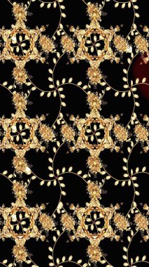 Renkli grunge, soyut arka planda siyah ve bej çiçeklerle zenginleşir. İşlemeli çiçekli, dikişsiz desen. İzler, kumaş, duvar kağıtları, tekstil için raster dokusu.