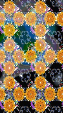 Raster resim. Sorunsuz. Sevimli çiçek desenli küçük çiçek.