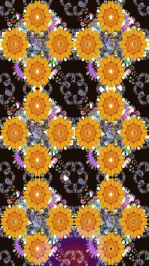 Seamless pattern. Organic motif background. Raster illustration. Ultrafashionable fabric pattern.