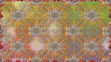 Raster düz çiçekleri pürüzsüz desen. Kahverengi renkli çiçekler. Tasarım hediye paketi, tebrik kartları, posterler ve afiş tasarımı.