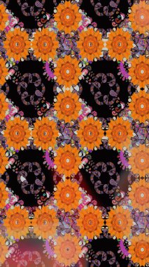 Çiçekli yaz çiçekleri. Küçük çiçekte güzel bir desen. Kusursuz. Moda baskıları için zarif bir şablon. Motley illüstrasyonu. Küçük renkli çiçekler..