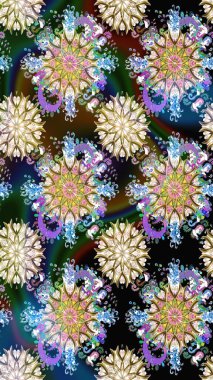 Tarafsız ve mavi renkte çiçekler. Kumaş desenli papatya çiçekleri ayrıntıları.