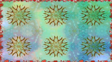 Yumuşak, yaz çiçekli arka plan. Çiçekli karalama şeklinde Raster çiçek deseni. Mavi renkte çiçekler.