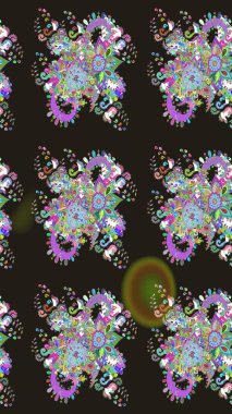 Suluboya stilinde gri renkte. Küçük çiçekli kusursuz yay deseni. Raster illüstrasyonu.