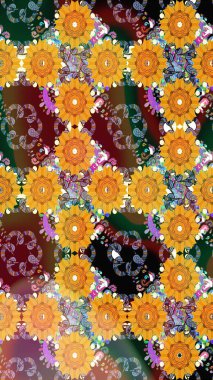 Güzel kumaş deseni. Bahar çiçekli, dikişsiz, sevimli çiçek deseni. Raster illüstrasyonu.