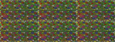 Kusursuz. Moda baskıları için zarif bir şablon. Küçük renkli çiçekler. Küçük çiçekte güzel bir desen. Çiçekli yaz çiçekleri. Motley illüstrasyonu.