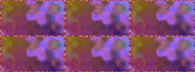 Nazik, narin çiçek arkaplanı. Çiçekli karalama şeklinde Raster çiçek deseni. Mor renkte çiçekler.