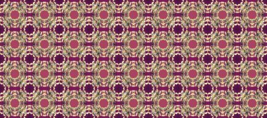 Klasik klasik klasik arka plan. Klasik raster sarısı, kusursuz desen. Mor, bej ve kahverengi renklerde altın elementlerle kusursuz desen. Geleneksel oryantasyon süsü.