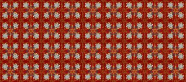 Lüks, kraliyet ve Viktorya dönemi konsepti. Süslü dekorasyon. Raster klasik barok çiçeksiz altın desenli. Kırmızı, kahverengi ve gri renklerdeki altın desenli altın elementler.