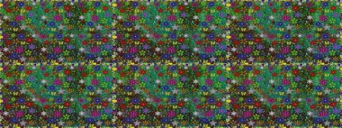 Güzel kumaş deseni. Güzel karalama çiçekleri olan kusursuz çiçek desenleri. Raster illüstrasyonu. Küçük çiçekte sevimli çiçek deseni var..