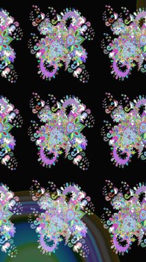 Çiçekler suluboya seamless modeli. Raster şık kumaş deseni.