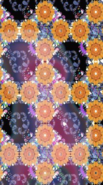 Bej renkli çiçekli kusursuz çiçek deseni. Suluboya stilinde bej renkte çiçekler.