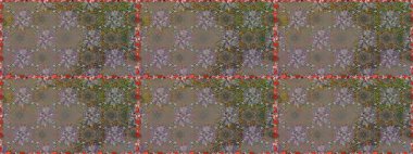 Düz Çiçek Elementleri Tasarımı. Renkli Bahar Temalı Kusursuz Arkaplan. Raster illüstrasyonu. Kusursuz çiçek deseni. Gri renkli çiçekler. Asya tekstil tarzında.