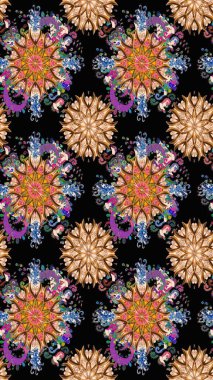 Çiçekler suluboya seamless modeli. Raster şık kumaş deseni.