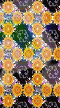 Raster resim. Sorunsuz. Sevimli çiçek desenli küçük çiçek.