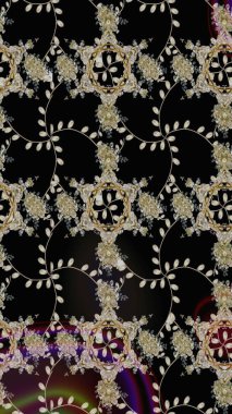 Düz Çiçek Elementleri Tasarımı. Renkli Bahar Temalı Kusursuz Arkaplan. Çocuk stili. Çiçekli pürüzsüz raster arka plan.