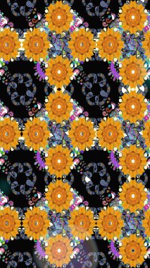 Güzel kumaş deseni. Çiçek arka plan. Kesintisiz tarama deseni.