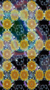 Millefleur 'lar. Küçük nötr çiçeklerle oldukça kaliteli beslenme çantası deseni. Tekstil, kumaş, kapaklar, duvar kağıtları, baskı, naylon, yapıştırma, örgü, dekupaj için çiçeksiz arkaplan.