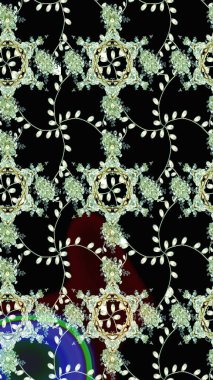 Siyah ve nötr renklerde çiçekler. Bahar mevsimi. Tatil havası. Nazik romantik baskı. Raster dikişsiz sevimli çiçek deseni.