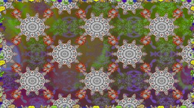 Raster illüstrasyonunda kusursuz çiçek deseni. Suluboya tarzında gri renkte çiçekler.