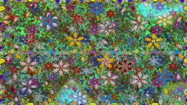 Raster resim. Sorunsuz. Sevimli çiçek desenli küçük çiçek.