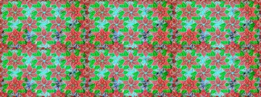 Pembe renkli çiçekler. Raster illüstrasyonunda kusursuz çiçek deseni.