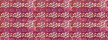 Pembe renkli çiçekler. Hediye ambalaj kağıdı, tebrik kartları, posterler ve pankart tasarımı. Raster düz çiçekleri pürüzsüz desen.