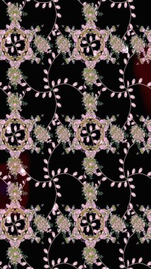 Küçük çiçekte hoş bir çiçek deseni var. Siyah ve nötr renklerde parlak çiçeklerle soyut ve pürüzsüz desen. Çiçek elementli zarif raster dokusu..