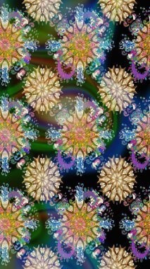 Süslü kumaş deseni. Raster deseni. Çiçekli, suluboya desenli kusursuz çiçek deseni.