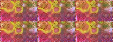 Güzel kumaş deseni. Raster illüstrasyonunda kusursuz çiçek deseni. Renkli Bahar Temalı Kusursuz Arkaplan. Düz Çiçek Elementleri Tasarımı.