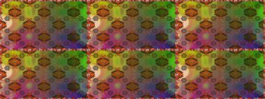 Çiçeklerle suluboya desenli çiçek deseni. Kahverengi renkli Asya tekstili. Raster illüstrasyonu.