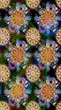 Üst manzara, yumuşak stil. Çiçek kompozisyonu, el boyası, hassas şablon. Sevgililer günü ve tebrik kartı konsepti için şık bir davetiye. Kahverengi renkte manzaralı çiçek deseni.