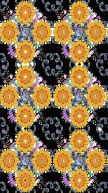 Siyah renkli çiçekler. Küçük çiçekte sevimli çiçek deseni var..