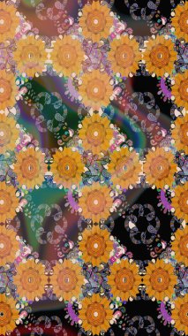 Doğum günü kartı ya da düğün davetiyesi. Suluboya çiçek buketi. Raster illüstrasyonu. Çiçekli tebrik kartı. Çiçek arkaplan. Turuncu renklerde.