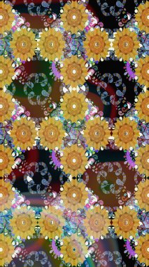 Büyük bir çiçek boyası seti. Kartlar, davetiyeler, tarih kartları ve daha fazlası için kullanılabilir. Tatlı suluboya desenli dikişsiz çiçek deseni.