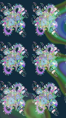 Güzel kumaş deseni. Bahar çiçekli, dikişsiz, sevimli çiçek deseni. Raster illüstrasyonu.