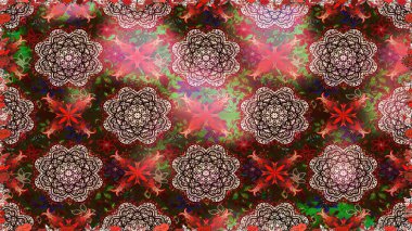 Kahverengi renkli çiçeklerle kusursuz çiçek deseni. Suluboya tarzında kahverengi renkte çiçekler.