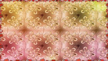 Bej renkli çiçekler. Elle boyanmış suluboya, kusursuz çiçekler ve bitkiler..